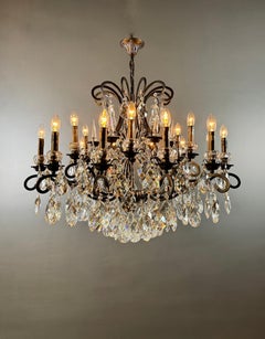 Black Modern Crystal Chandelier Art Nouveau Lustre