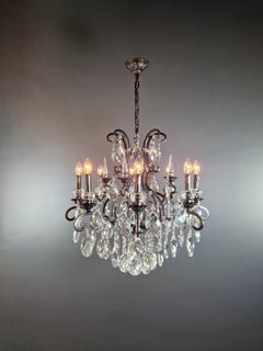 Black Modern Crystal Chandelier Art Nouveau Lustre Small