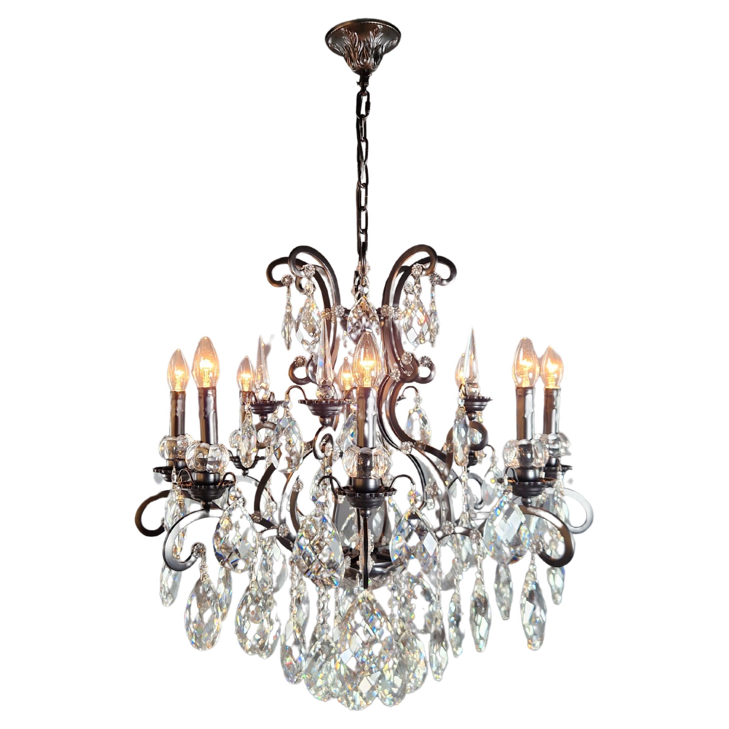 Black Modern Crystal Chandelier Art Nouveau Lustre Small at 1stDibs small black crystal chandelier