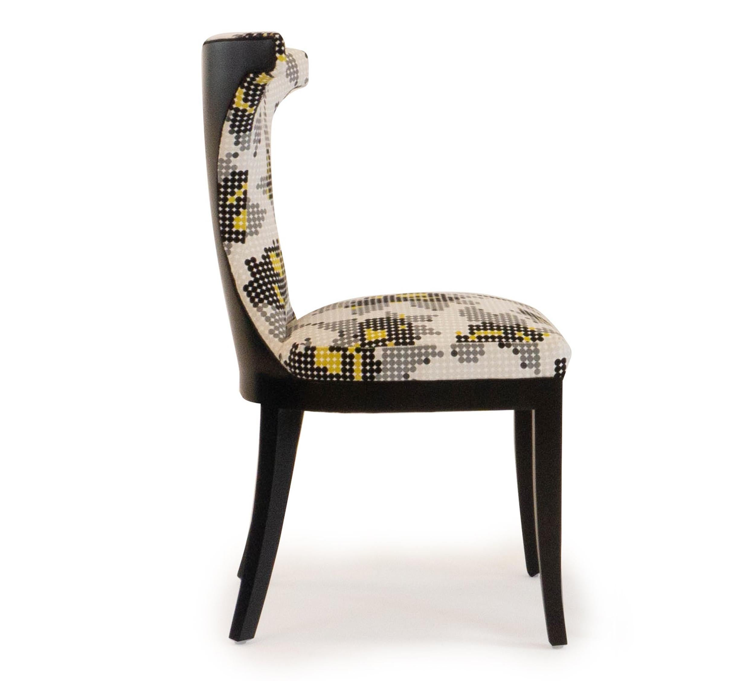 contemporary black dining chairs
