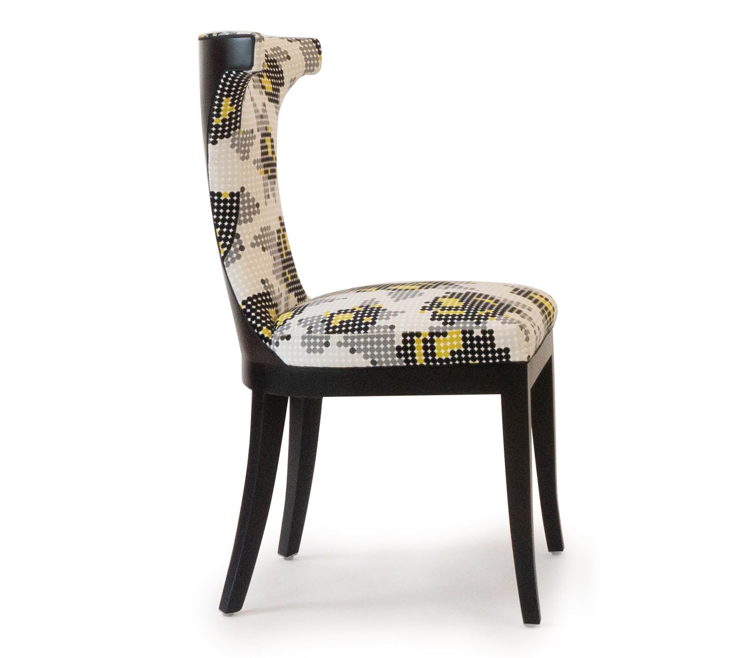 black contemporary dining chairs