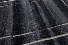 Black Modern Moroccan Style Handmade Custom Wool Rug