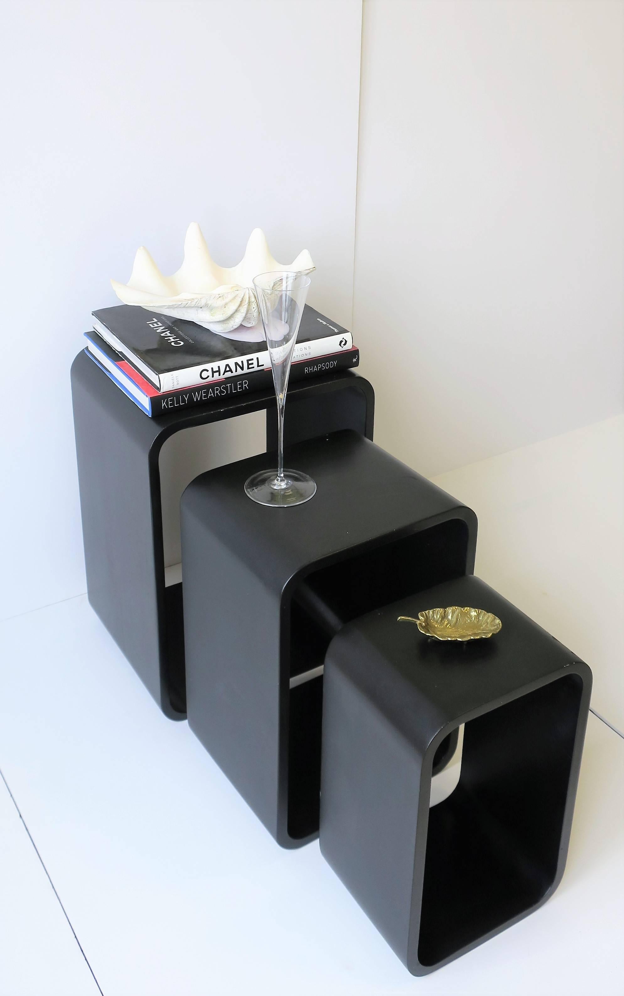 Black Modern Nesting Tables 2