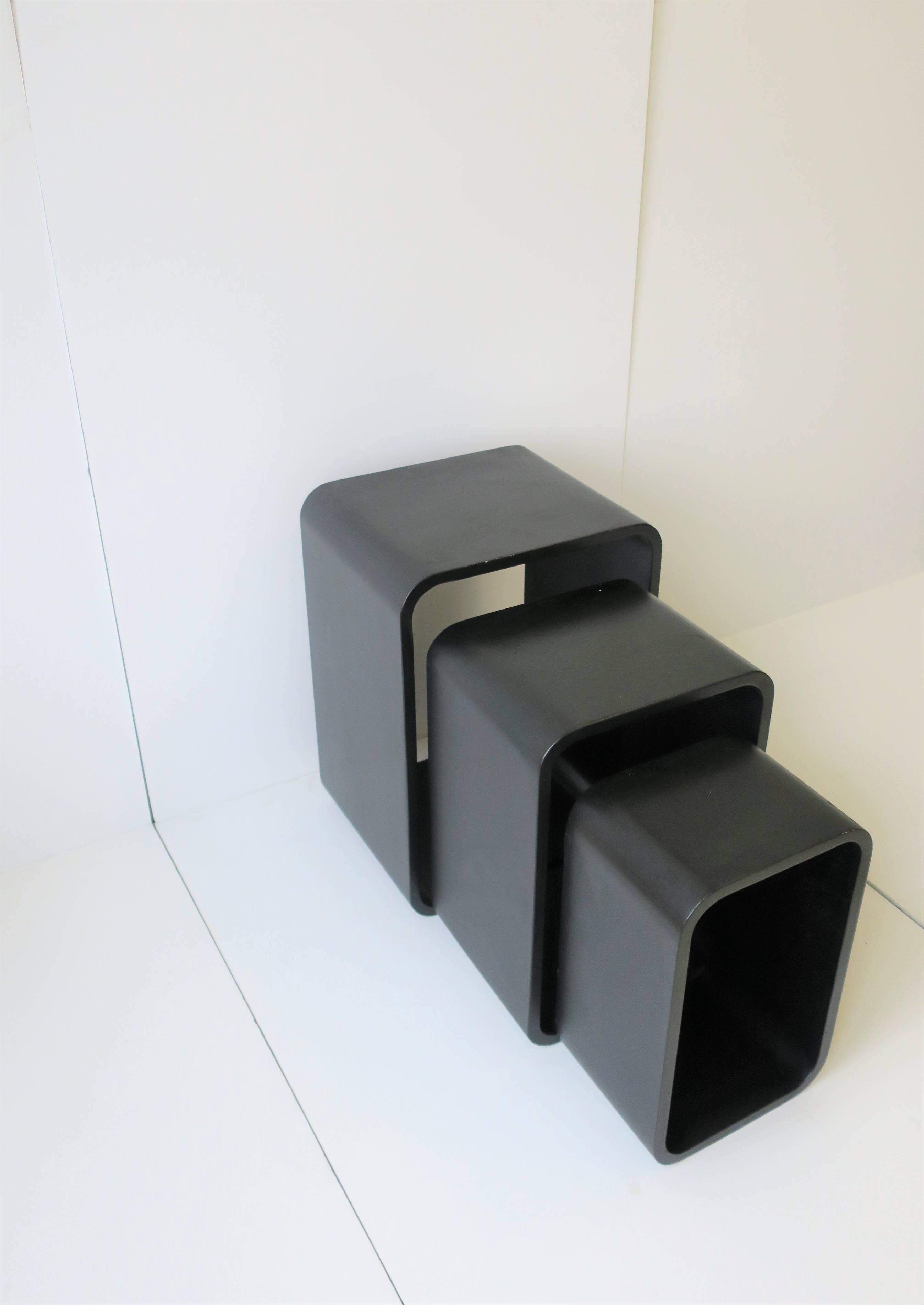 20th Century Black Modern Nesting Tables