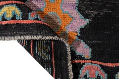 Black Modern Turkish Handmade Wool Rug