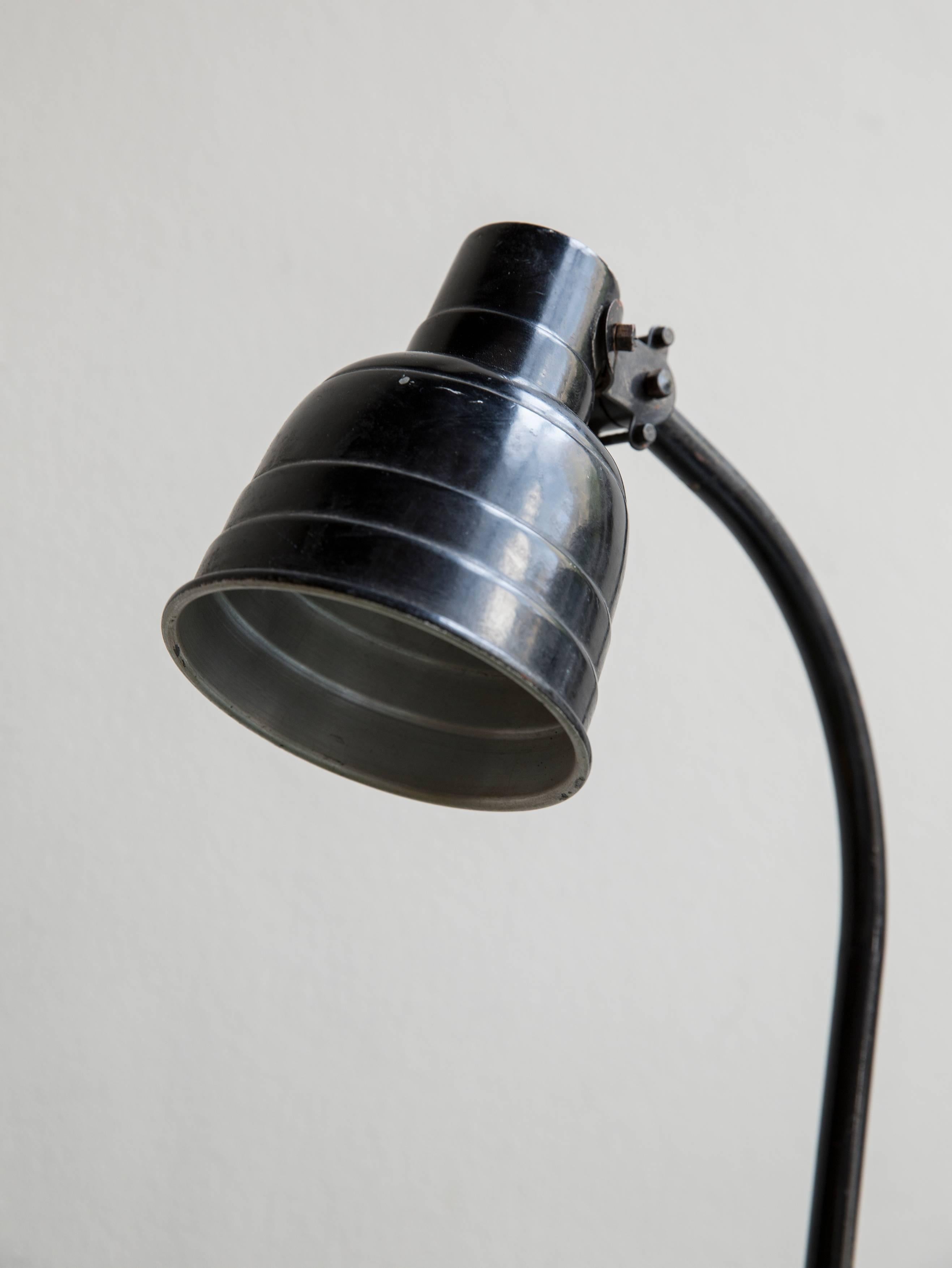 European Black Modernist Desk Lamp For Sale