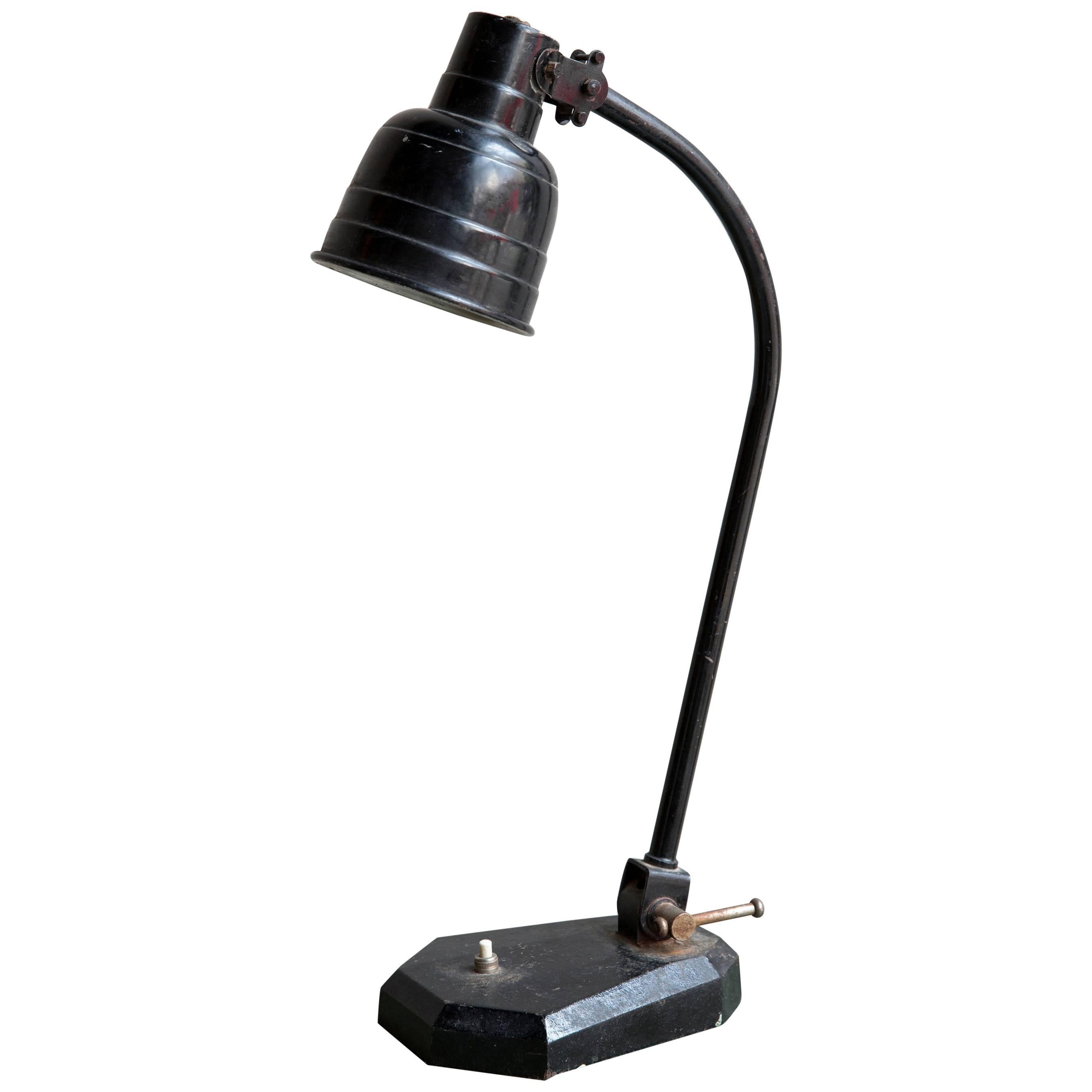 Black Modernist Desk Lamp For Sale
