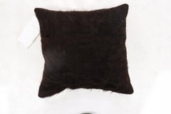 Black Mohair Rug Pillow