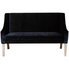 Black Mohair Settee