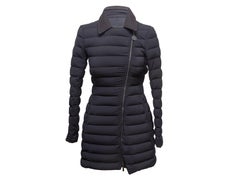 Black Moncler Collared Down Puffer Coat Designer Size 00