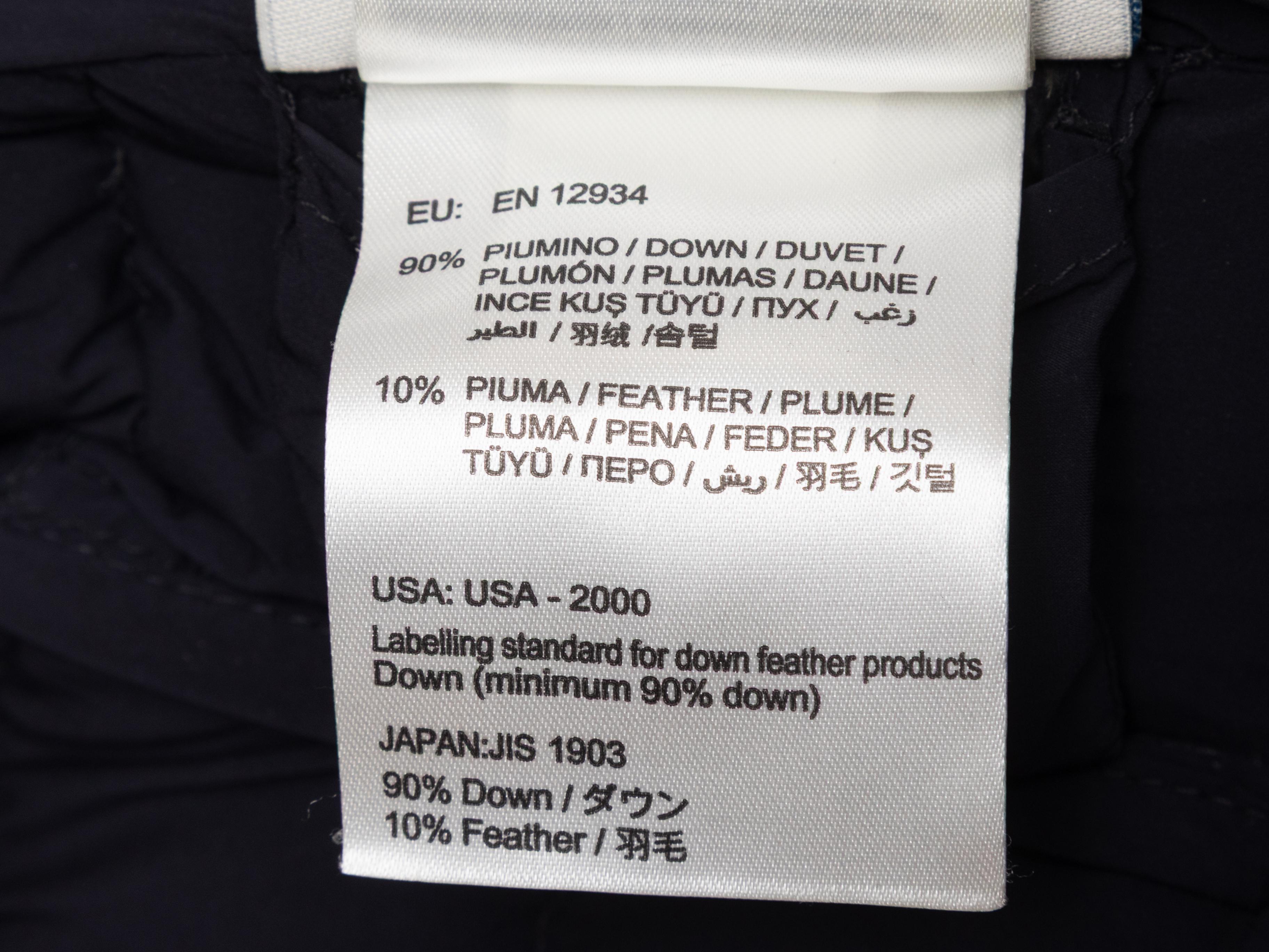 Black Moncler Collared Down Puffer Coat Designer Size 00 For Sale 2