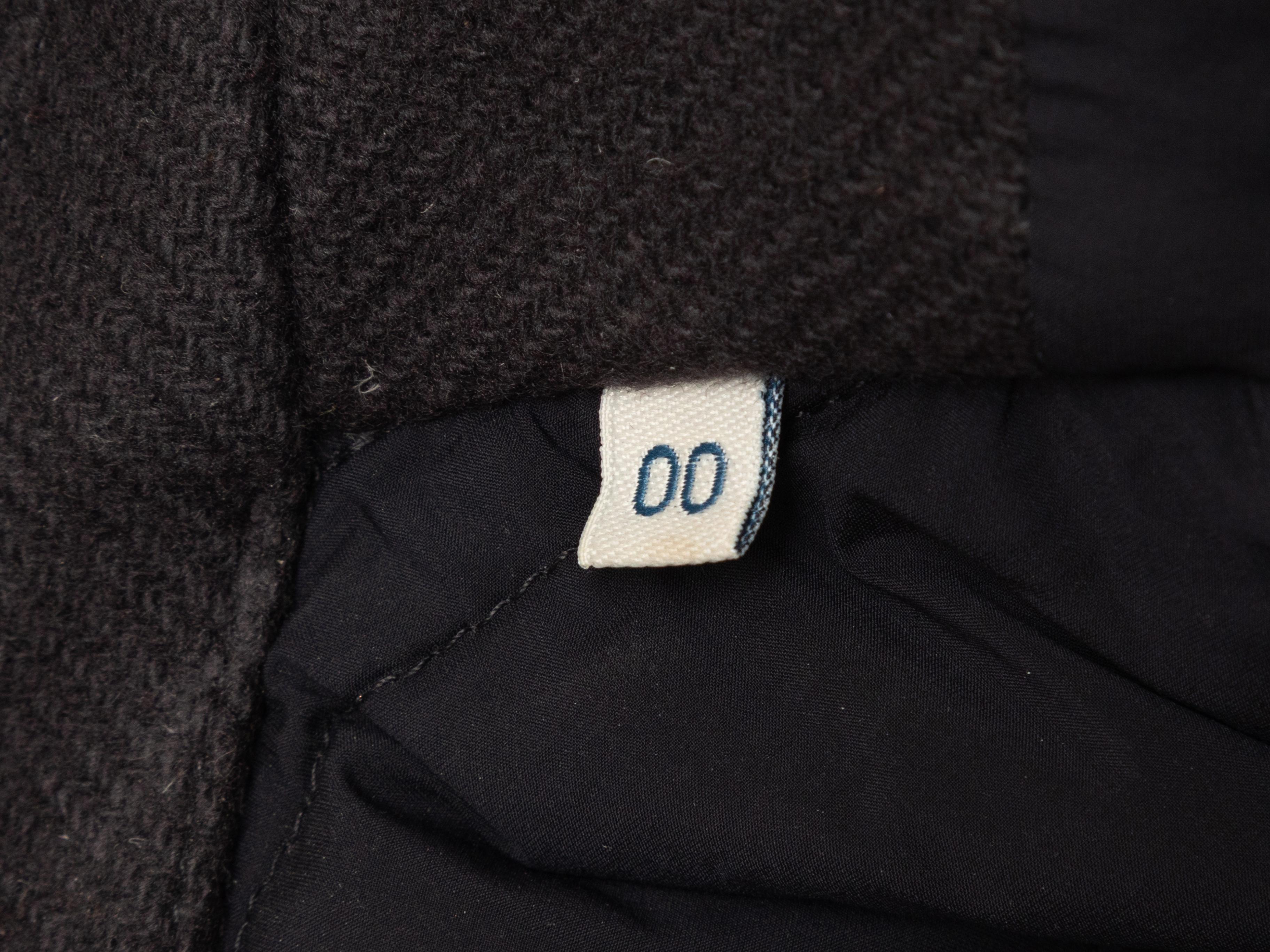 Black Moncler Collared Down Puffer Coat Designer Size 00 For Sale 3