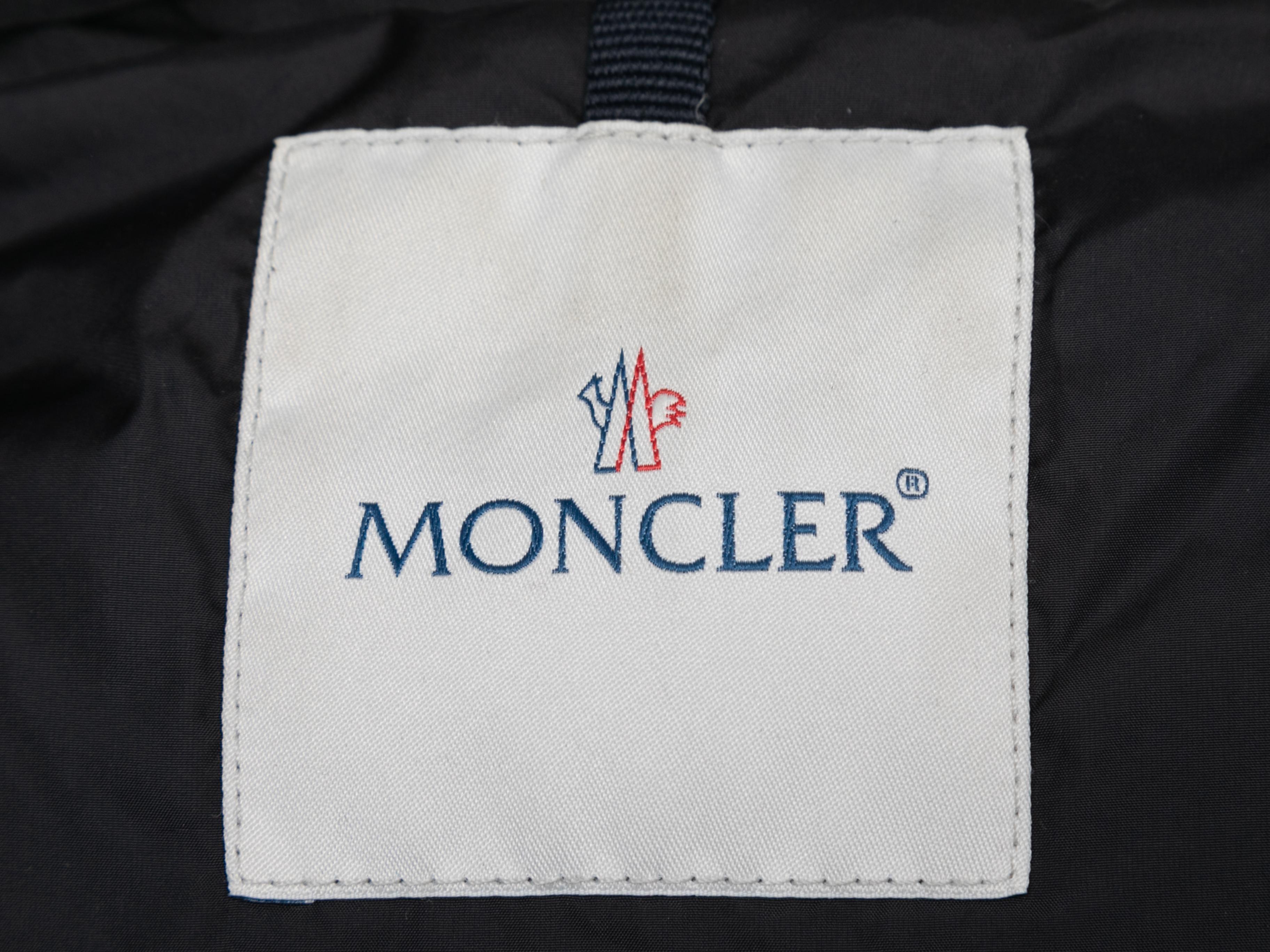 Black Moncler Hooded Down Puffer Coat Designer Size 2 2
