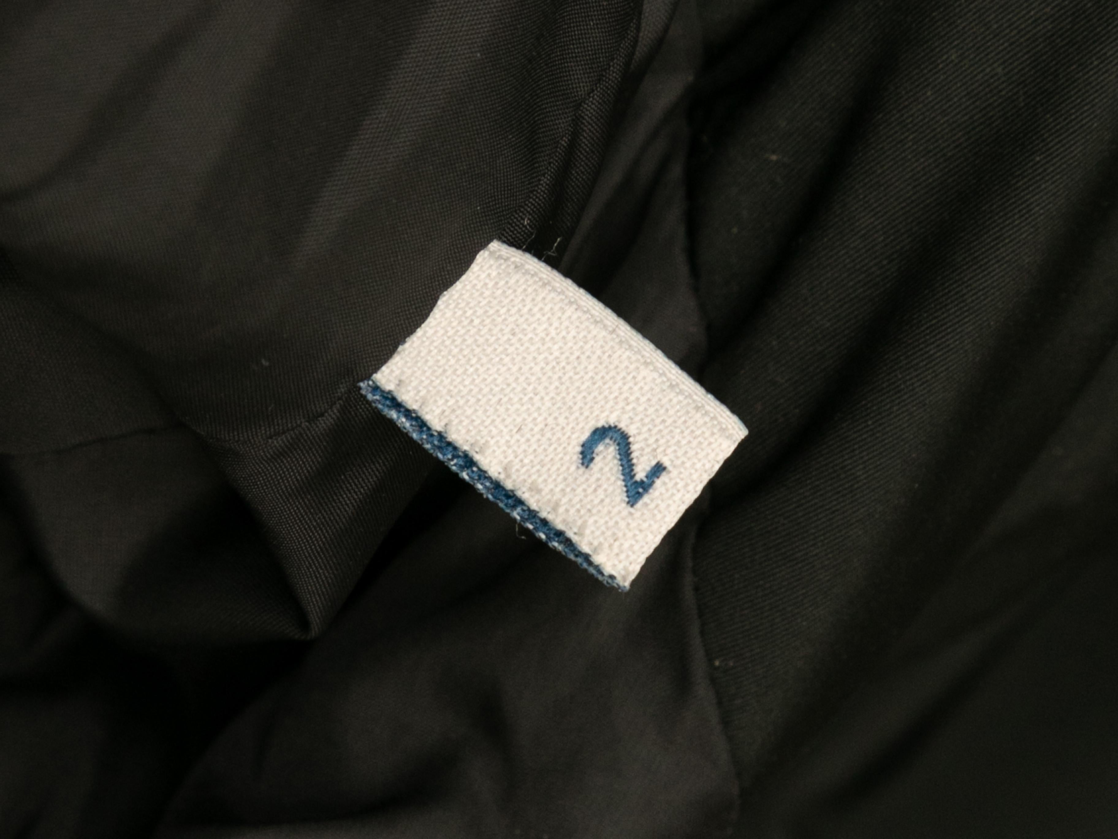 Black Moncler Hooded Down Puffer Coat Designer Size 2 3