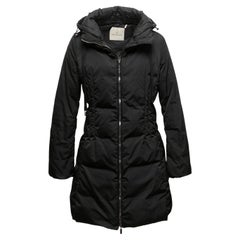 Black Moncler Hooded Down Puffer Coat Designer Size 2