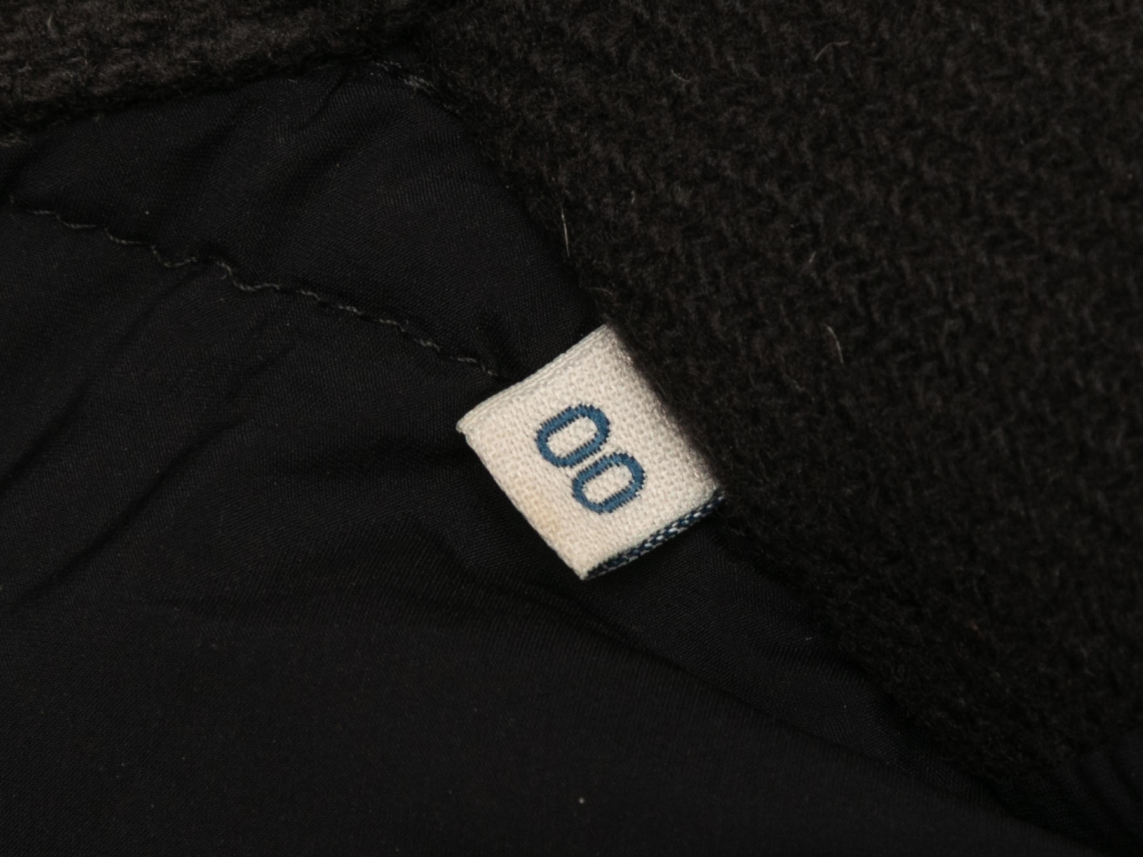 Black Moncler Quilted Virgin Wool-Trimmed Jacket Designer Size 00 3