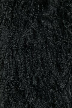 Black Mongolian fur long coat CARLO TIVIOLI