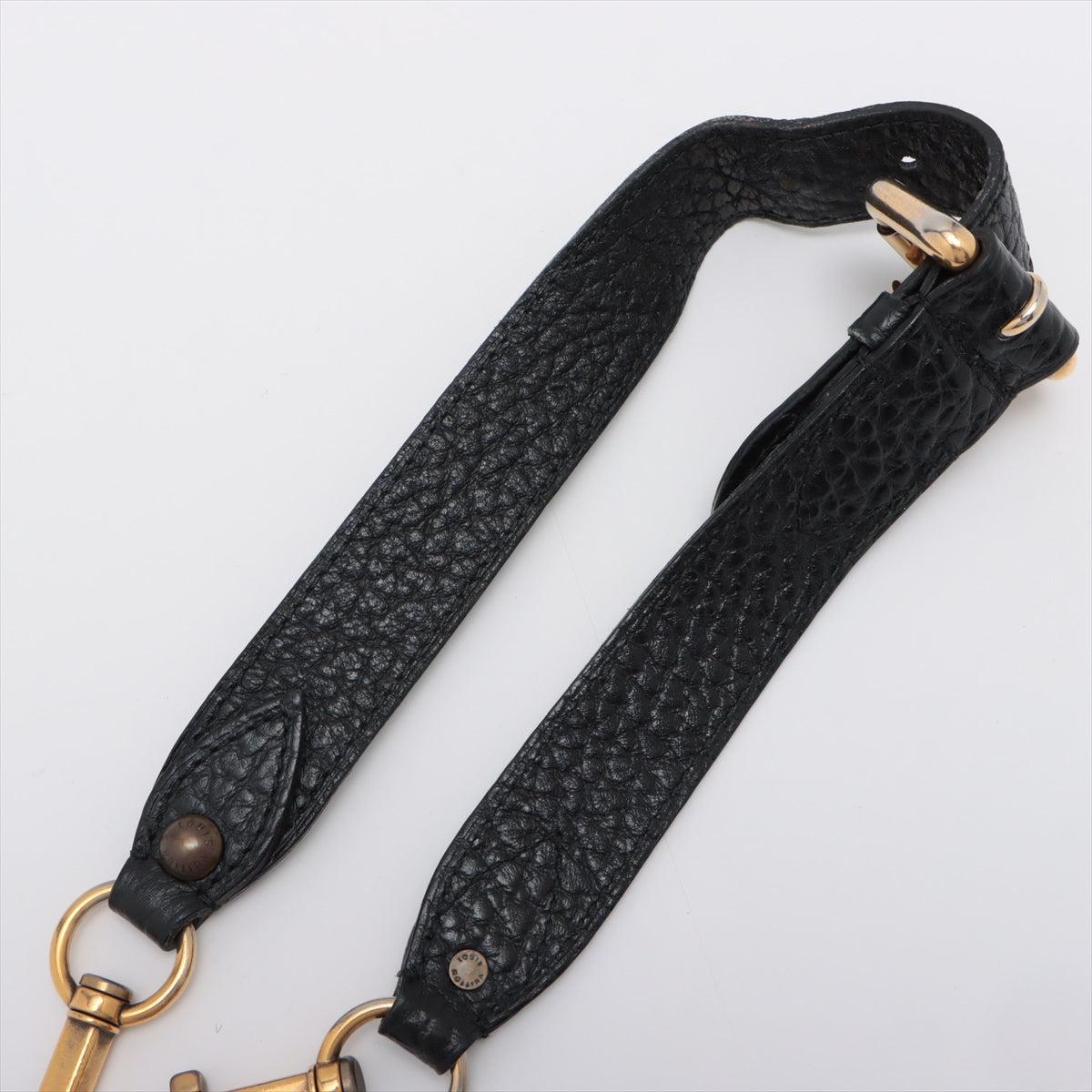 Schwarze Monogramm-Denim-Umhängetasche von Louis Vuitton Neo Cabby MM mit goldfarbenem Muster im Zustand „Relativ gut“ in Irvine, CA
