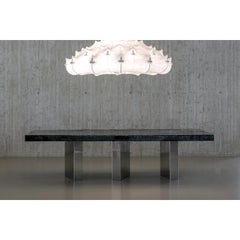 Black Moon One Of a Kind Dining Table in Burnished Wood by Alex Turco