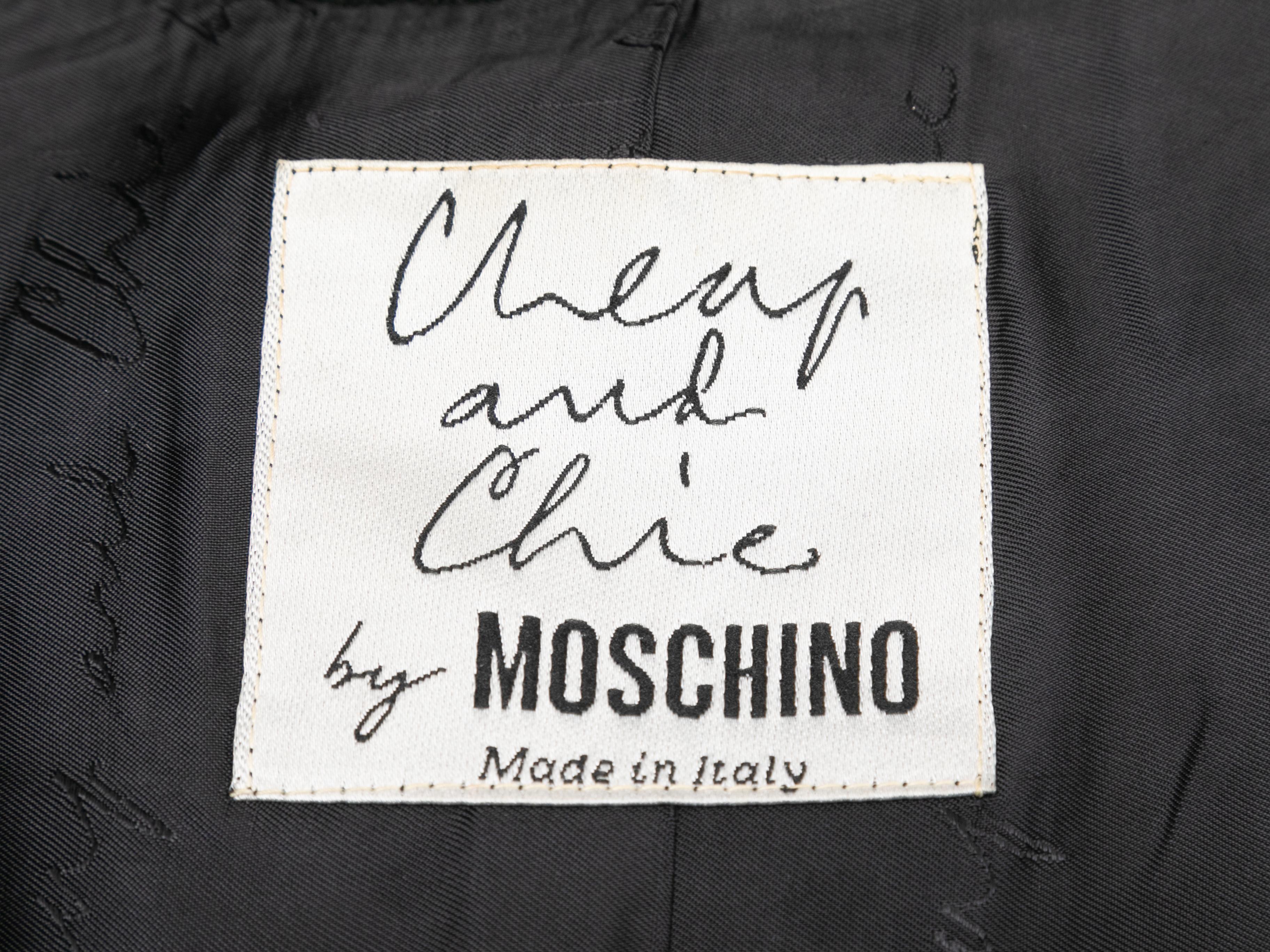 Moschino Cheap and Chic nero in lana doppiopetto taglia S.I.M. In condizioni buone in vendita a New York, NY