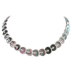 Used Black Mother of Pearl & Diamond Necklace