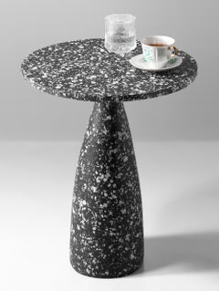 Black Mottled Side Table 40 by Donatas Zukauskas