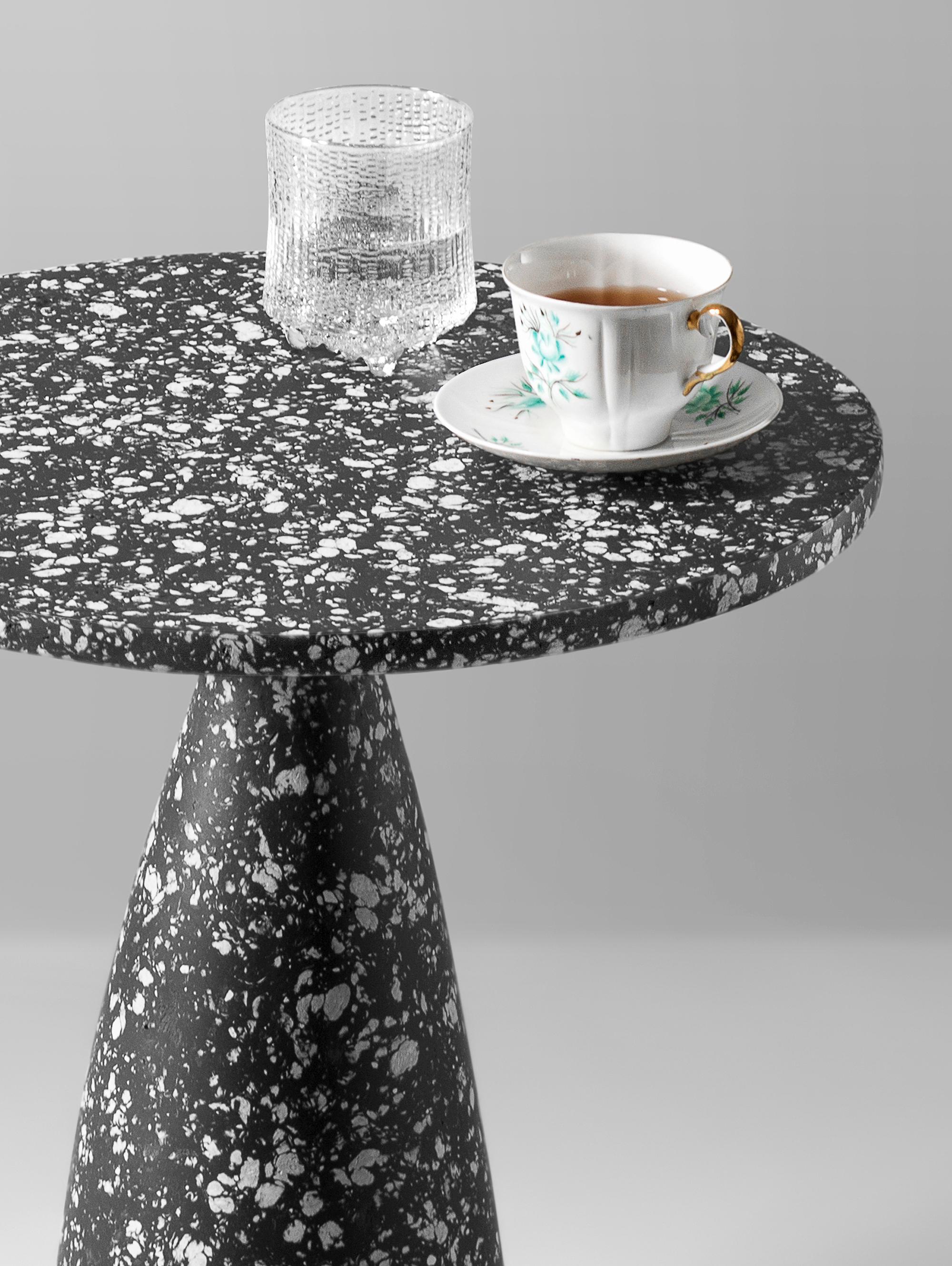 Post-Modern Black Mottled Side Table 40 by Donatas Zukauskas For Sale