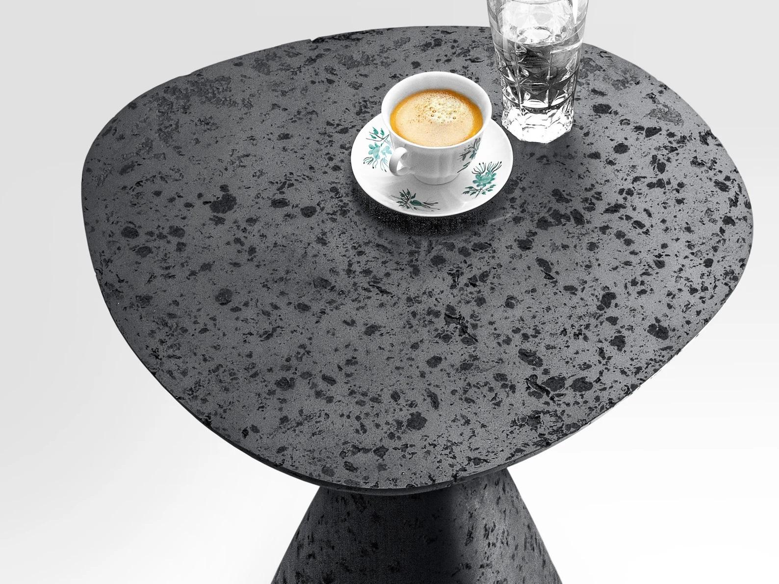 Other Black Mottled Side Table by Donatas Zukauskas For Sale