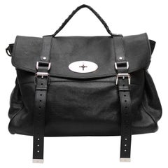 Schwarze Mulberry Alexa Ledertasche in Schwarz