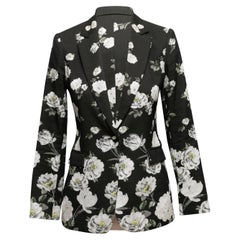 Black & Multicolor Alice + Olivia Floral Print Blazer