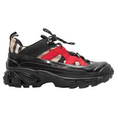 Black & Multicolor Burberry Arthur Low-Top Sneakers Size 38.5