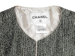 Black & Multicolor Chanel Alpaca-Blend Tweed Jacket Size FR 44