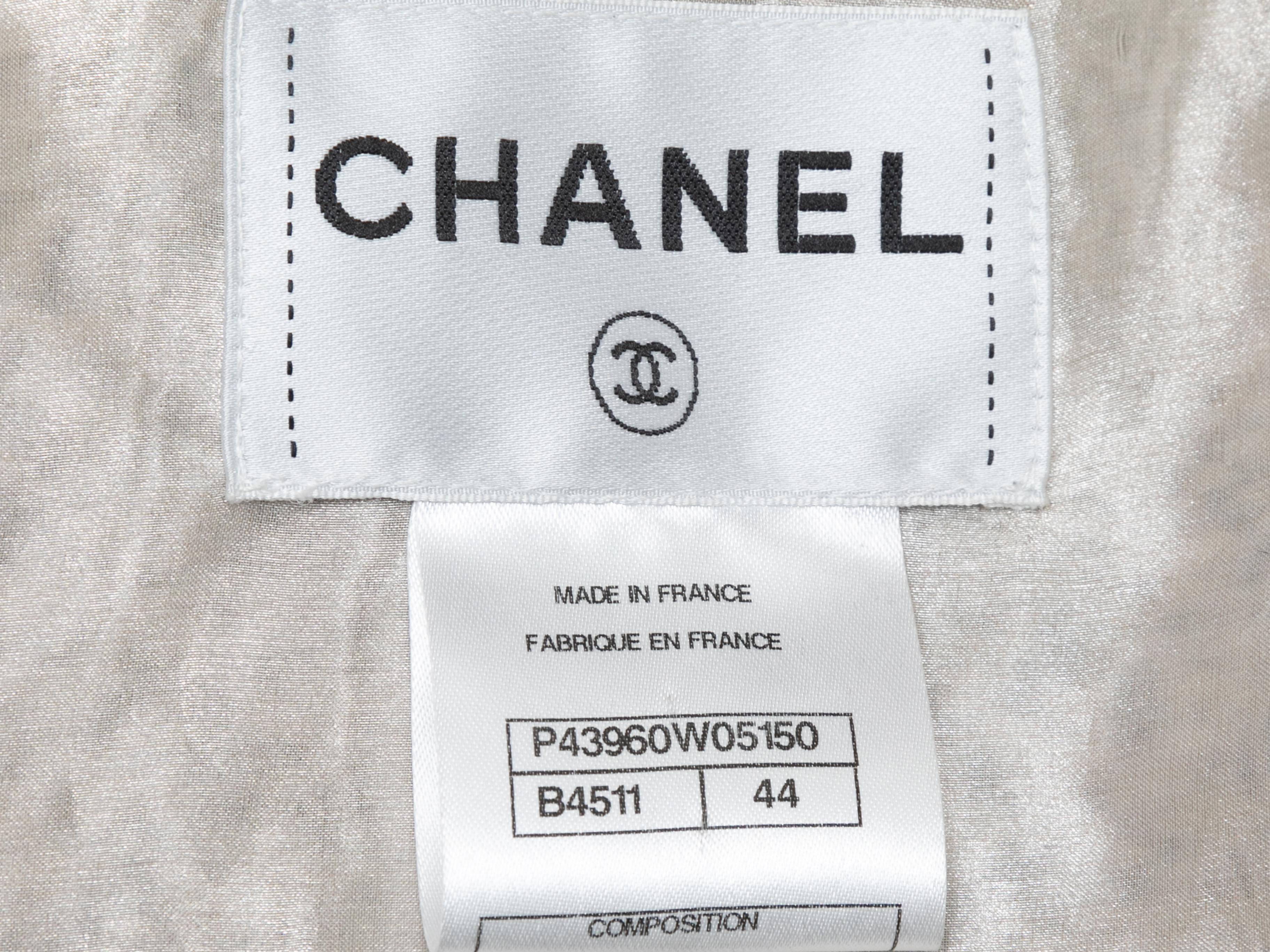 Black & Multicolor Chanel Alpaca-Blend Tweed Jacket Size FR 44 For Sale 1