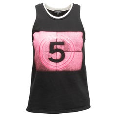 Black & Multicolor Chanel Spring/Summer 2021 Graphic Print Sleeveless Top