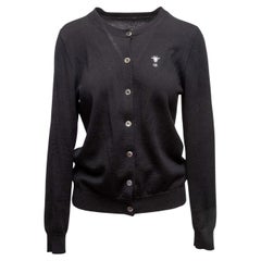 Gilet en laine noir et multicolore Christian Dior Judgement Tarot Card Taille FR 40