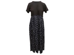 Black & Multicolor Comme Des Garcons Short Sleeve Dress Size US S