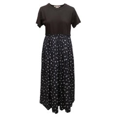 Black & Multicolor Comme Des Garcons Short Sleeve Dress Size US S