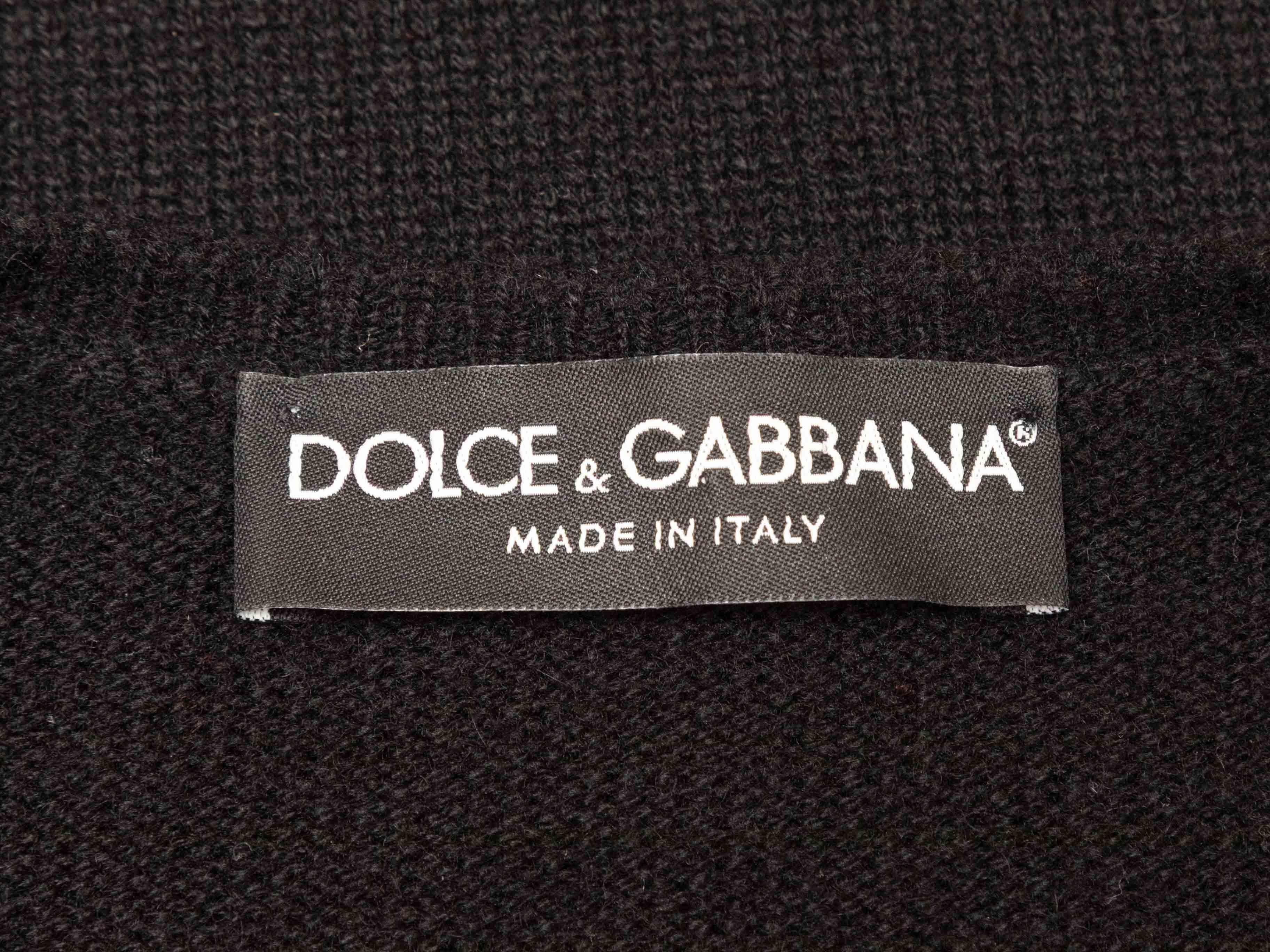 Top en cachemire noir et multicolore Dolce & Gabbana avec patchs Taille IT 40 Pour femmes 