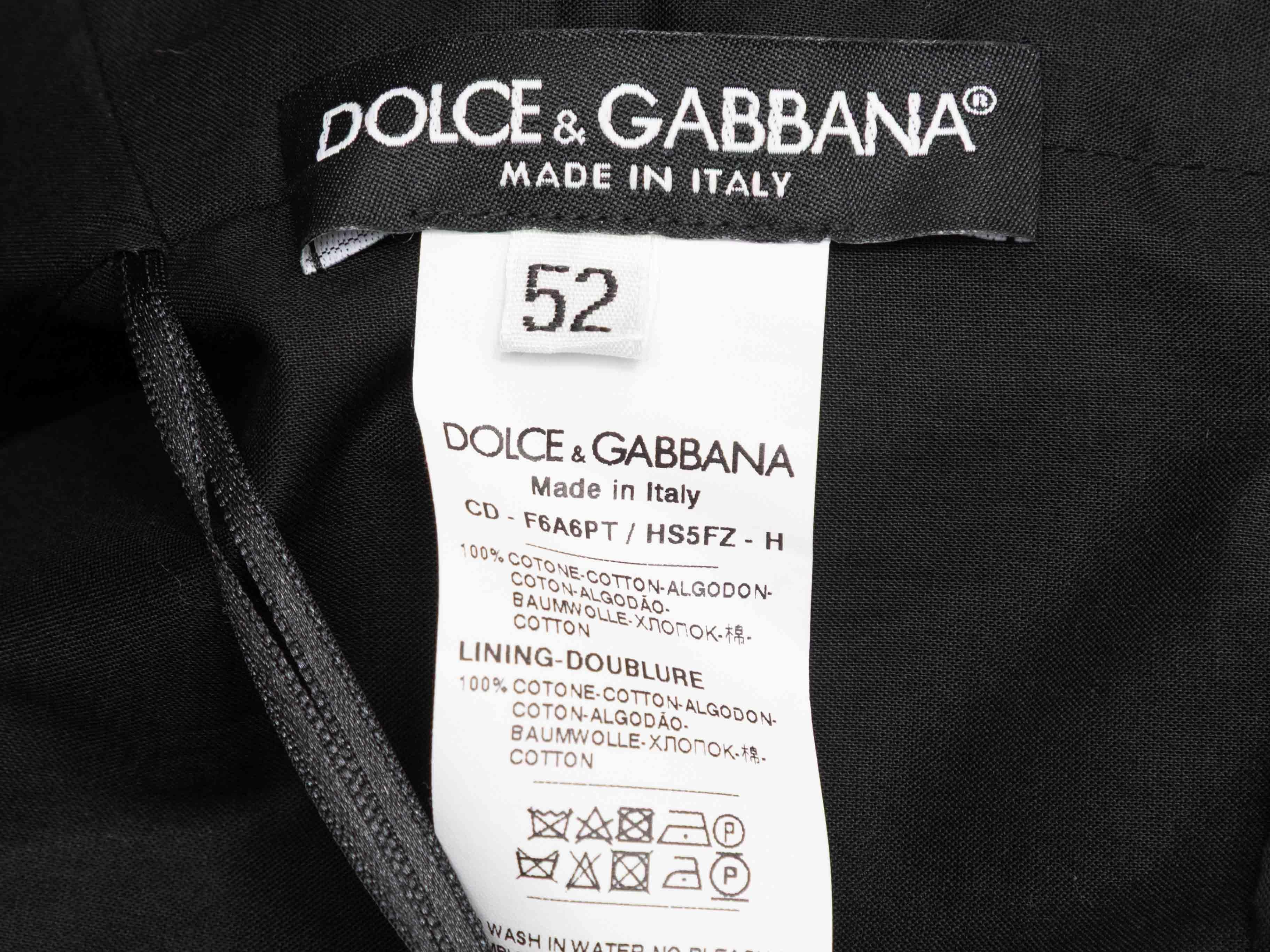 Mini robe noire et multicolore à imprimé rose Dolce & Gabbana Taille IT 52 Bon état - En vente à New York, NY