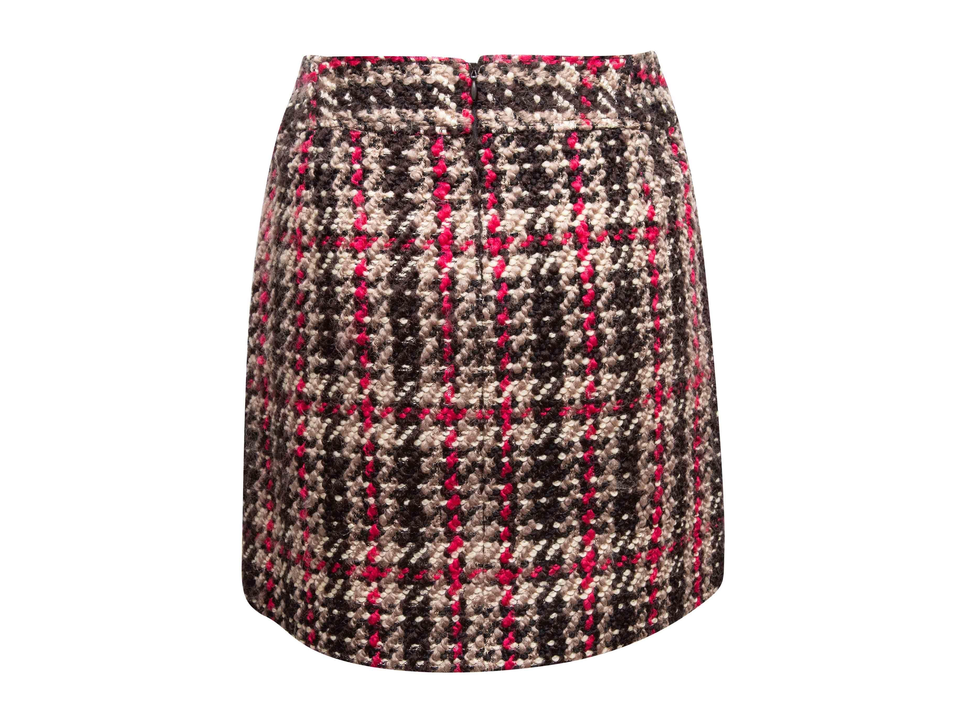 Minifalda a cuadros de lana virgen Dolce & Gabbana negra y multicolor Talla IT 38 Negro en venta