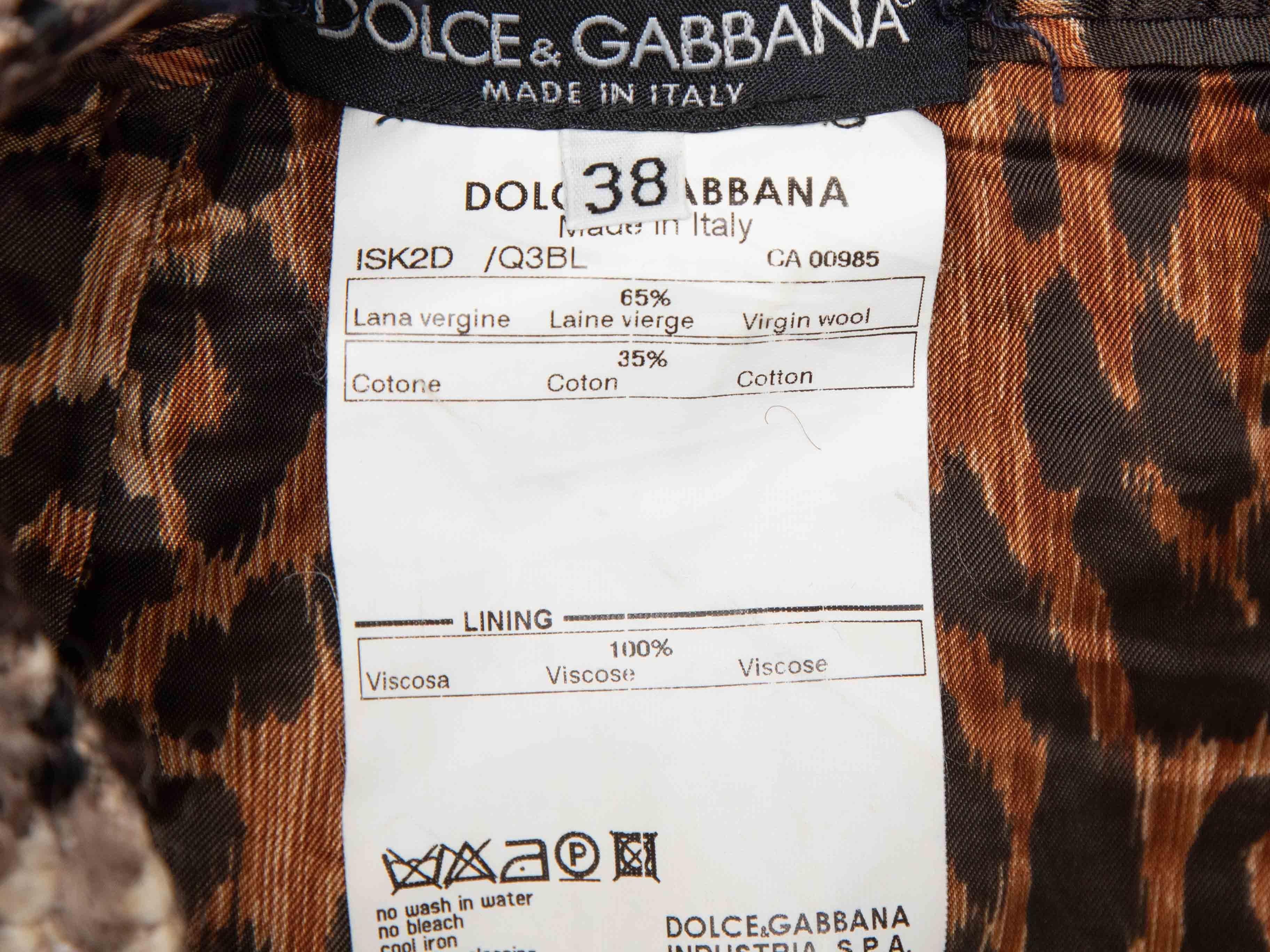 Minifalda a cuadros de lana virgen Dolce & Gabbana negra y multicolor Talla IT 38 en Bueno estado para la venta en New York, NY