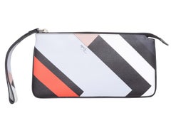 Black & Multicolor Emilio Pucci Geometric Print Zip Wristlet