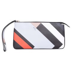 Black & Multicolor Emilio Pucci Geometric Print Zip Wristlet