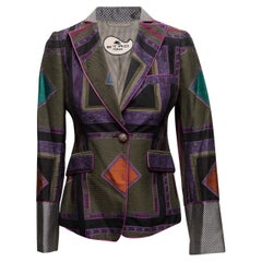 Black & Multicolor Etro Patterned Tapestry Blazer