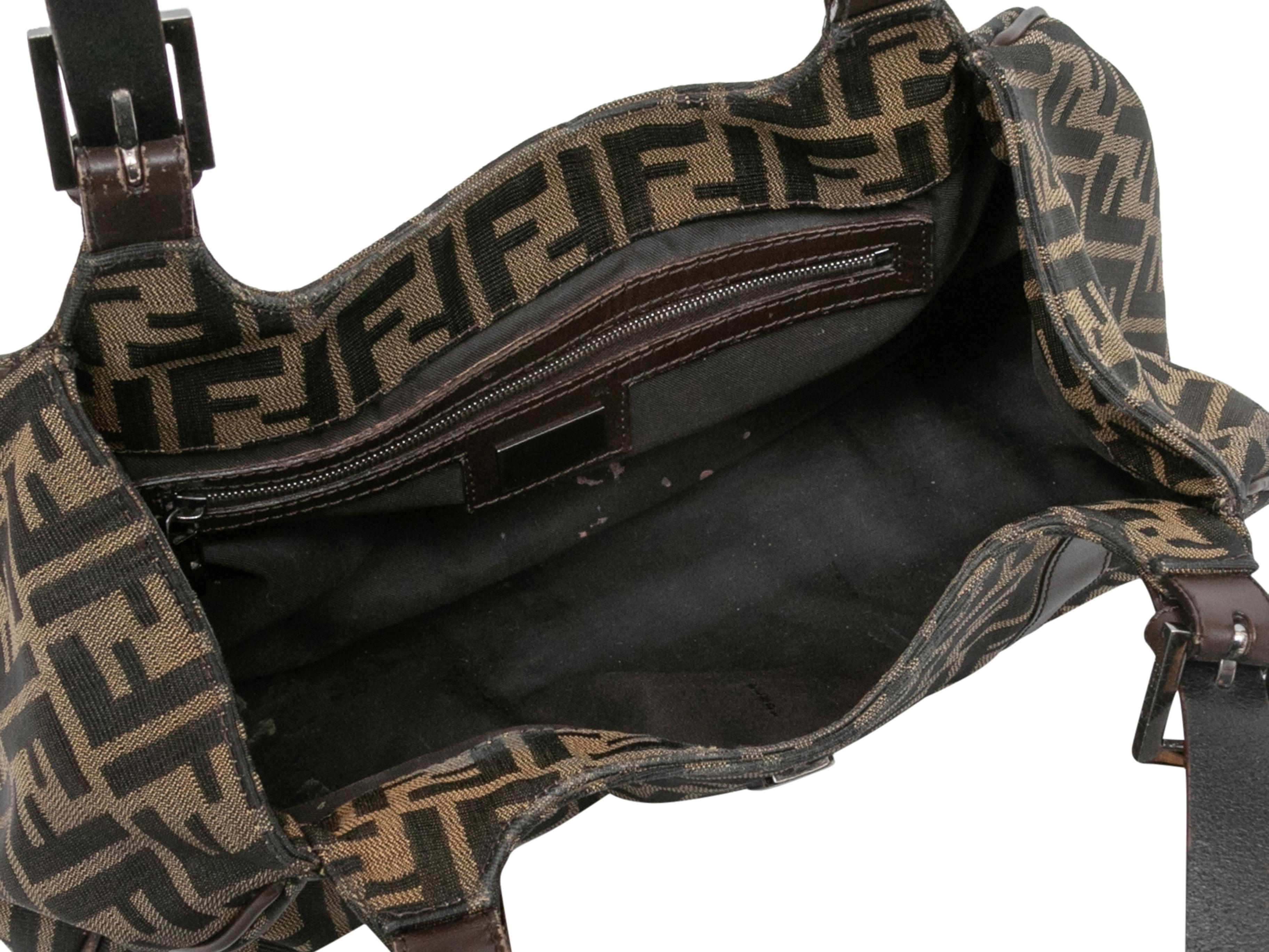 Black & Multicolor Fendi Zucca Shoulder Bag 3