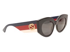 Black & Multicolor Gucci Cat-Eye Sunglasses