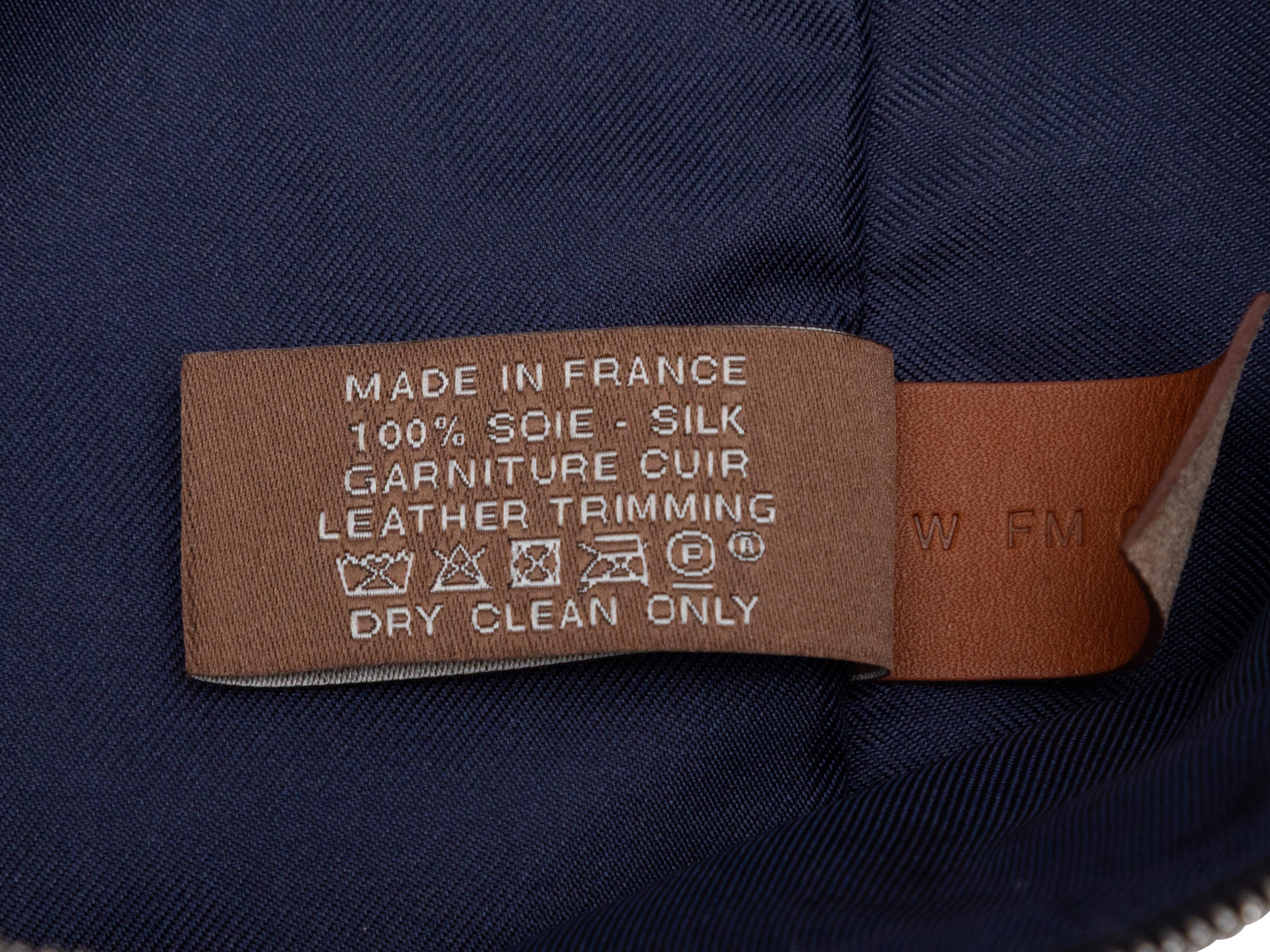 Black & Multicolor Hermes Silk Bain Pouch For Sale 4