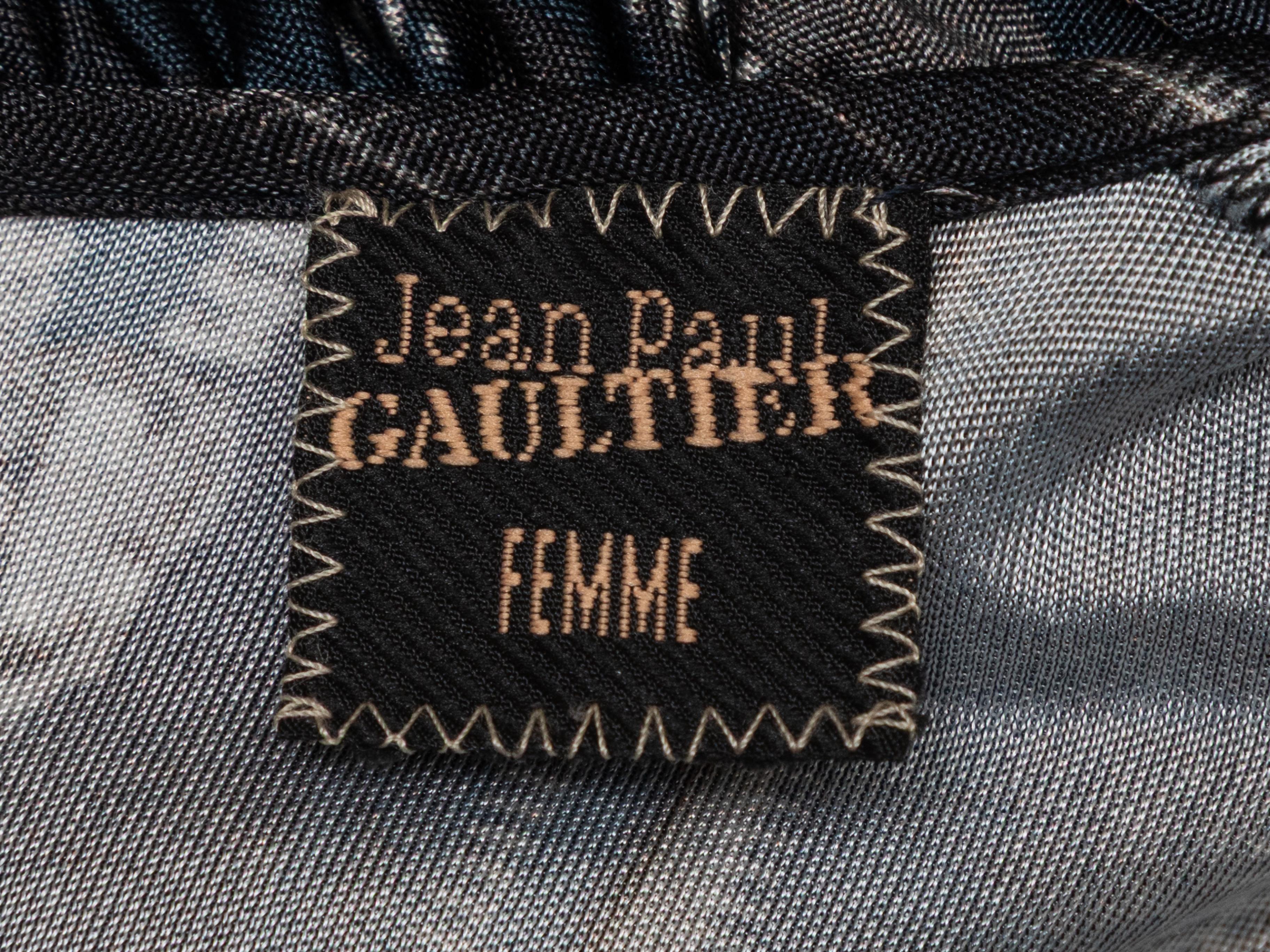 Black & Multicolor Jean Paul Gaultier Femme Zipper Print Dress Size IT 42 For Sale 1