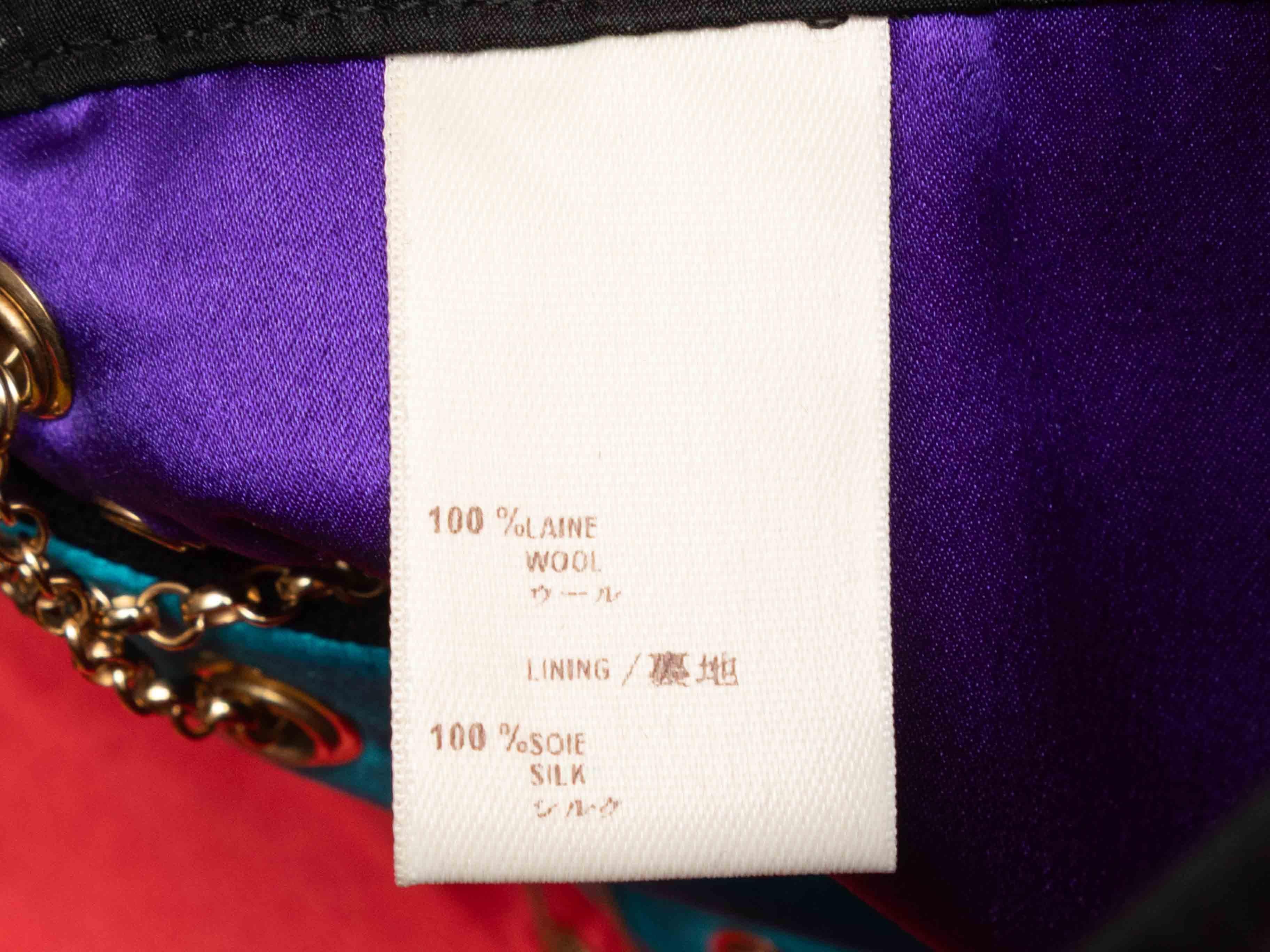 Schwarz & Multicolor Louis Vuitton Wolle & Seide plissiert Tülle Rock Größe FR 36 im Zustand „Gut“ im Angebot in New York, NY