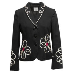 Blazer floreale nero e multicolore Moschino Cheap and Chic